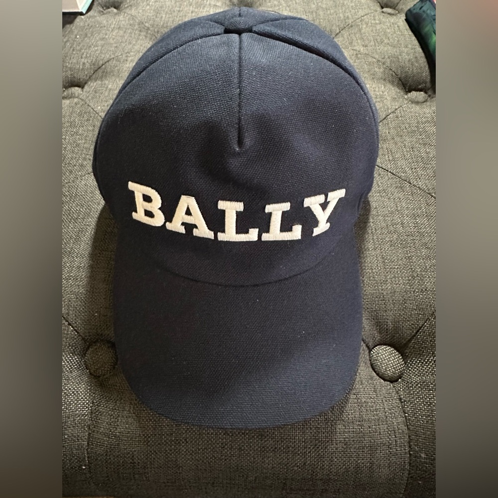 Navy Bally Midnight Blue Cotton Baseball Cap